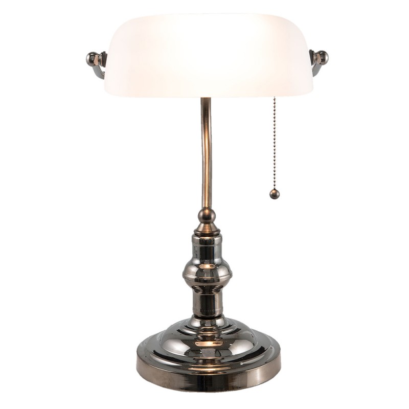 5LL-5100W Desk Lamp Banker's Lamp 27x23x42 cm  White Iron Glass Table Lamp