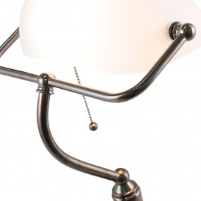 25LL-5100W Lampada da scrivania Lampada da banchiere 27x23x42 cm  Bianco Ferro Vetro Lampada da tavolo