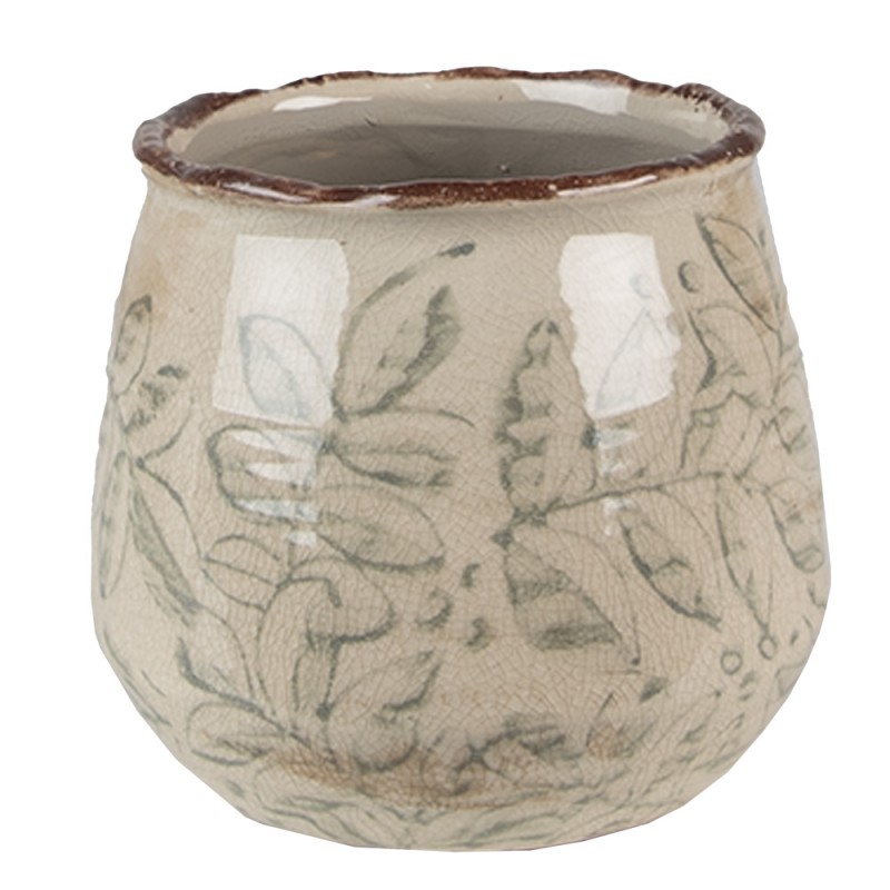 Vaso per piante in ceramica 14x14 cm verde