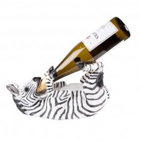 26PR2710 Portabottiglie Zebra 32x12x18 cm Nero Plastica Scaffale per vini