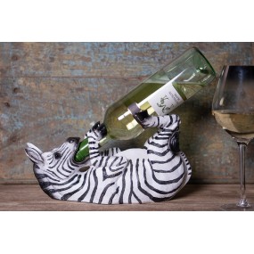 26PR2710 Portabottiglie Zebra 32x12x18 cm Nero Plastica Scaffale per vini