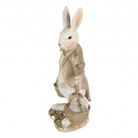 26PR3872 Figurine Rabbit 17 cm Beige Brown Polyresin Home Accessories