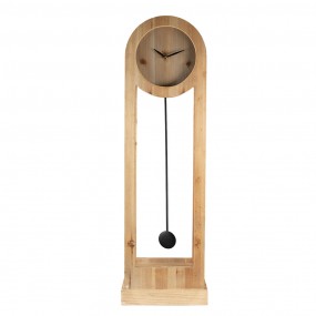 25KL0232 Clock 28x100 cm Brown Black Wood Rectangle