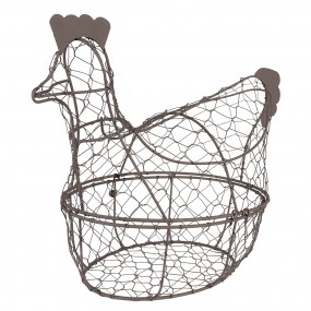 26Y5260 Egg basket Chicken 38x21x30 cm Brown Iron Kitchen Baskets