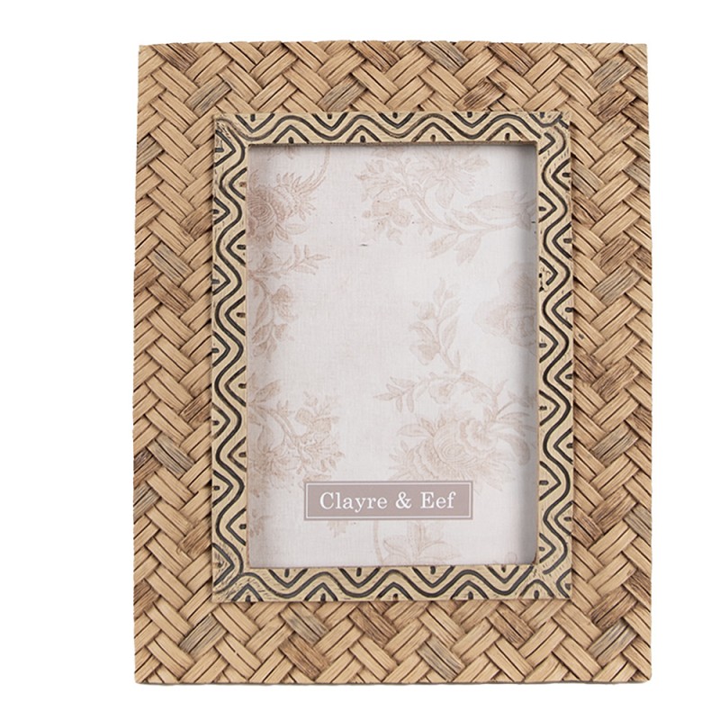 2F0944 Photo Frame 10x15 cm Brown Plastic Glass Rectangle Picture Frame