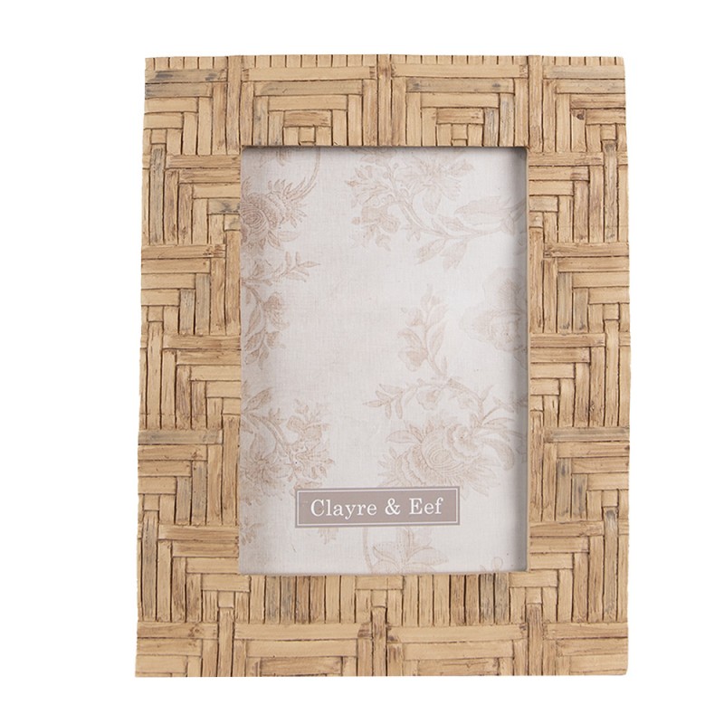 2F0945 Photo Frame 10x15 cm Brown Plastic Glass Rectangle Picture Frame