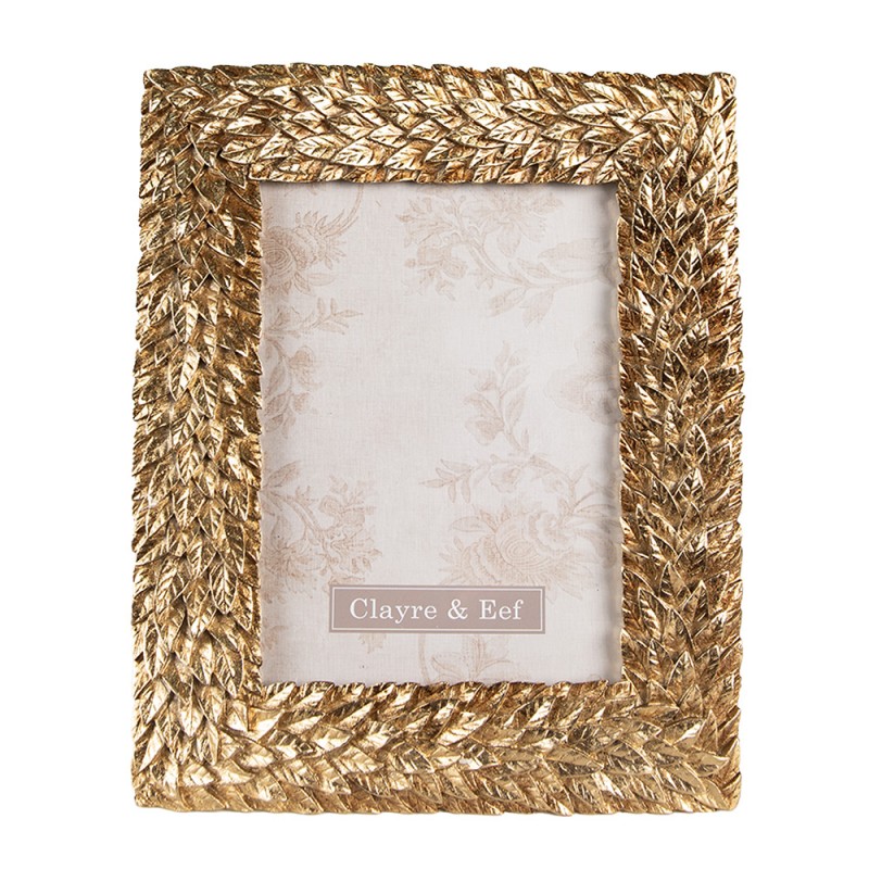 2F0947 Photo Frame 13x18 cm Gold colored Plastic Glass Rectangle Picture Frame