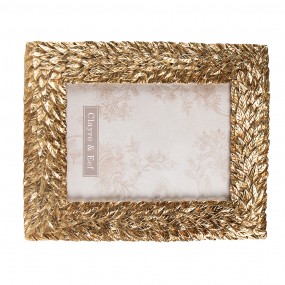 22F0947 Photo Frame 13x18 cm Gold colored Plastic Glass Rectangle Picture Frame