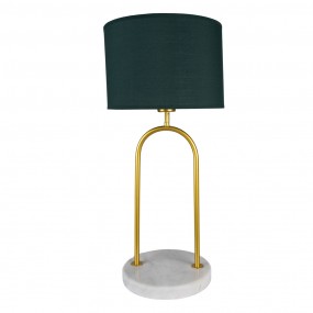 25LMC0028 Lampe de bureau Ø 28x62 cm  Vert Couleur or Fer Textile Lampe de table