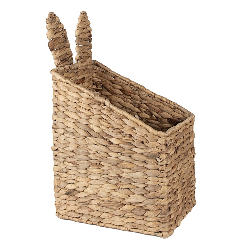 6RO0597 Storage Basket 25x18x20/42 cm Brown Rattan Basket