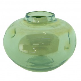 26GL4090 Vase Ø 15x11 cm Green Glass Glass Vase
