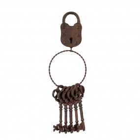 26Y5422 Pendant Keychain 12x6x35 cm Brown Iron Home Decor