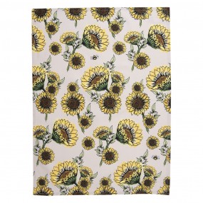 2SUS42-1 Tea Towel  50x70 cm Beige Yellow Cotton Sunflowers Kitchen Towel