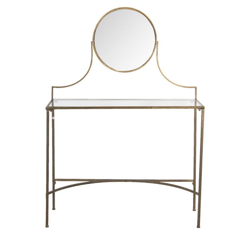 50474 Dressing Table 98x32x139 cm Copper colored Iron Glass Rectangle