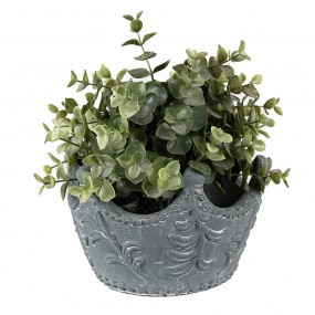 26TE0481M Indoor Planter Crown 18x17x12 cm Grey Stone Flower Pot