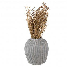 26TE0485M Vase Ø 20x20 cm Grey Stone Decorative Vase