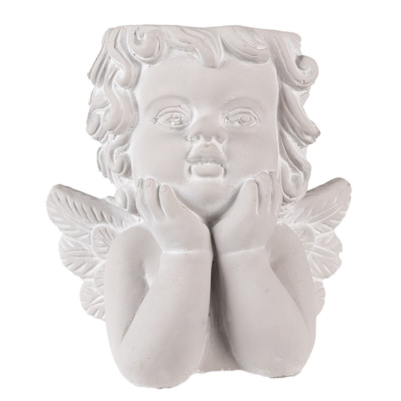 Petit ange avec fleurs marbre 60 cm