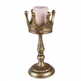 26Y5424 Candle holder Crown 29 cm Gold colored Iron Candle Holder