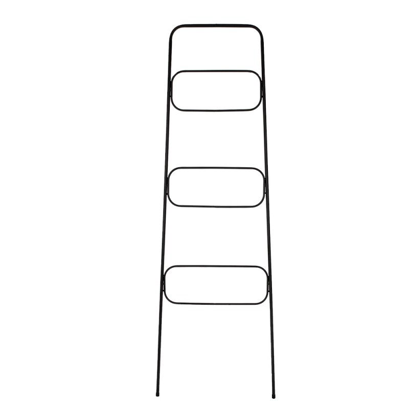 5Y1130 Towel Holder 50x150 cm Black Iron Decorative Ladder