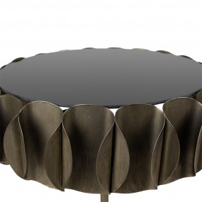 25Y1137 Table d'appoint Ø 57x66 cm Couleur cuivre Fer Verre