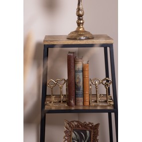 26Y5428 Bookends Set of 2 Keys 23x8x13 cm Gold colored Iron Book Holders