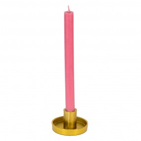 26AL0057 Kerzenständer Ø 8x5 cm Goldfarbig Aluminium Rund Kerzenständer
