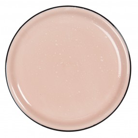 26CEDP0052P Breakfast Plate Ø 22 cm Pink Ceramic Round Plate