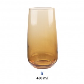 26GL4311Y Waterglas  430 ml Bruin Glas Drinkbeker
