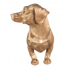 26PR3637 Küchenrollenhalter Hund 46x15x23 cm Goldfarbig Schwarz Kunststoff Eisen Rollenhalter