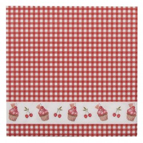2CUP73-2 Tovaglioli Carta set di 20 33x33 cm (20) Rosso Bianco  Carta Cupcakes Tovaglioli di carta
