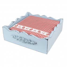 2CUP73-2 Napkins Paper Set of 20 33x33 cm (20) Red White Paper Cupcakes Paper Napkins