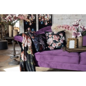 Coussins en velours de soie (violet) (Housse de coussin) 45 x 45 cm