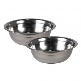 26H2269 Dog Bowl 2x500 ml White Wood Iron Rectangle Cat Bowl