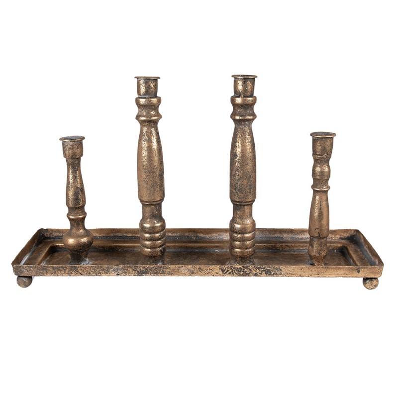 6Y4981 Candle holder 24 cm Copper colored Metal Candle Holder