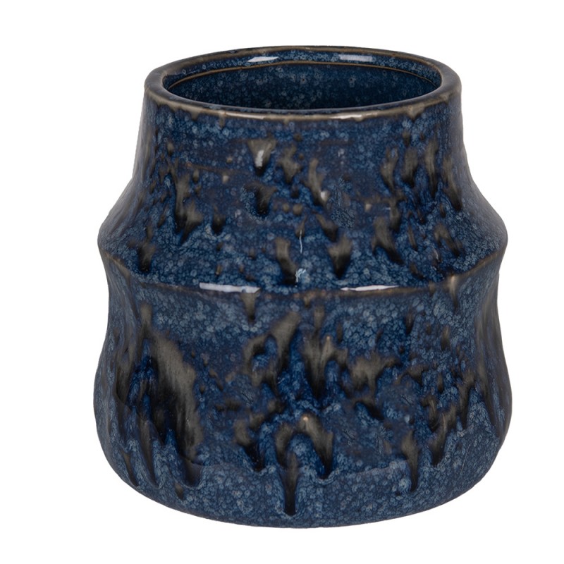 6CE1573L Blumentopf Ø 17x16 cm Blau Keramik Innenblumentopf