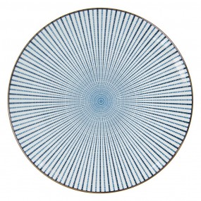 26CEFP0045 Speiseteller Ø 26 cm Blau Keramik Rund Essteller