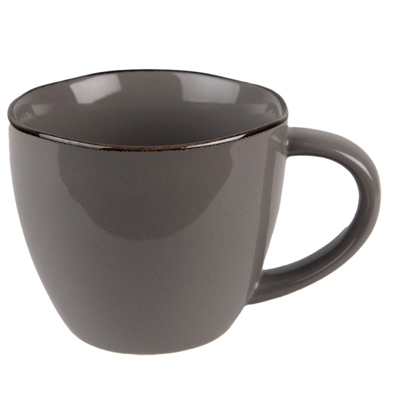 6CEMU0114 Mug 300 ml Grey Ceramic Tea Mug