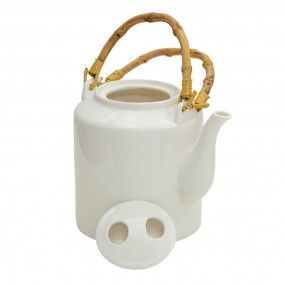 26CETE0096 Teapot 1500 ml White Porcelain Round Tea pot