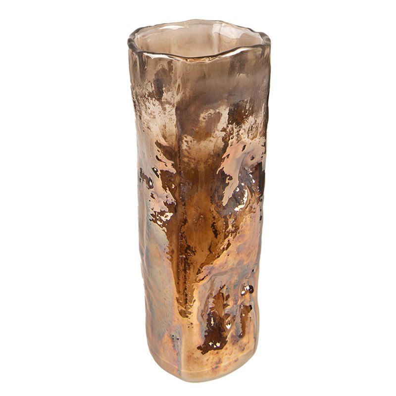 6GL4094 Vase Ø 8x20 cm Brown Glass Glass Vase