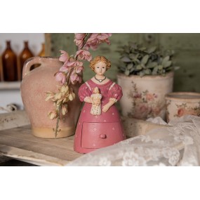 26PR3106 Figurine Woman 20 cm Pink Polyresin Home Accessories