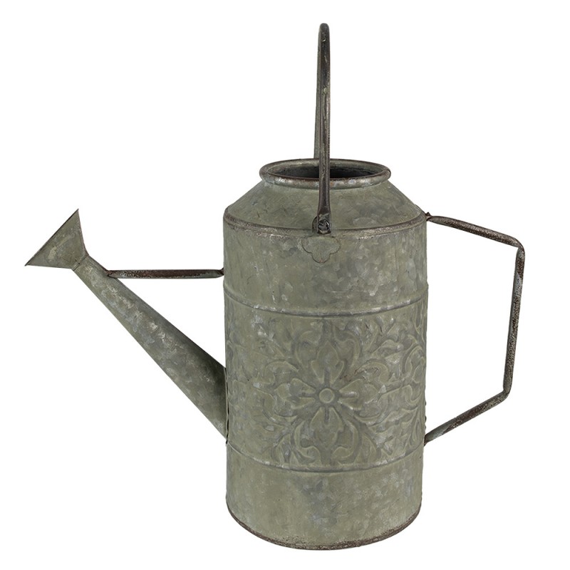 6Y4872 Decorative Watering Can 42x17x42 cm Grey Green Metal Home Accessories