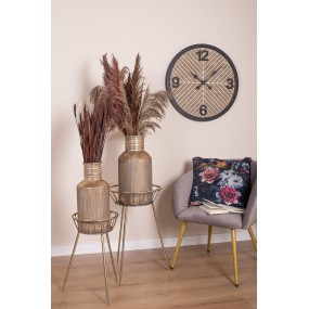 26Y4973 Side Table Set of 2 42x38x58 cm Gold colored Metal Side Table