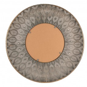 252S283 Mirror Ø 60 cm Gold colored Metal Round Large Mirror