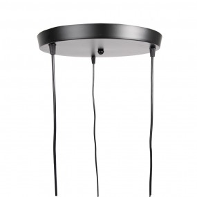 26LMP756 Pendant Lamp Ø 35x110 cm Black Metal Glass Dining Table Lamp