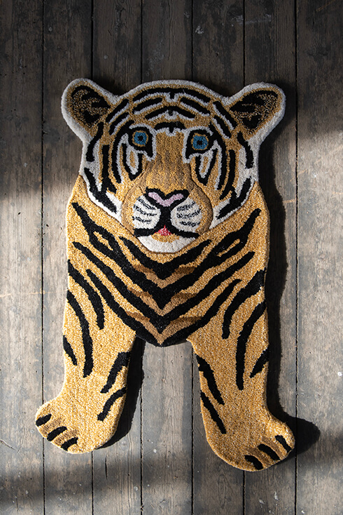Ein Tiger-Teppich
